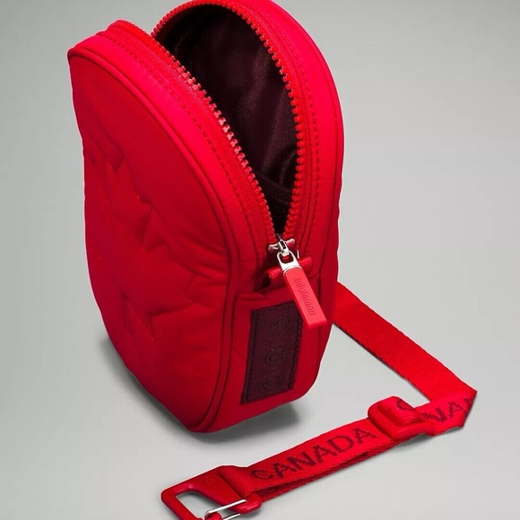 Lululemon Red Crossbody Pouch with Maple Leaf Emboss - Picture 2 of 13